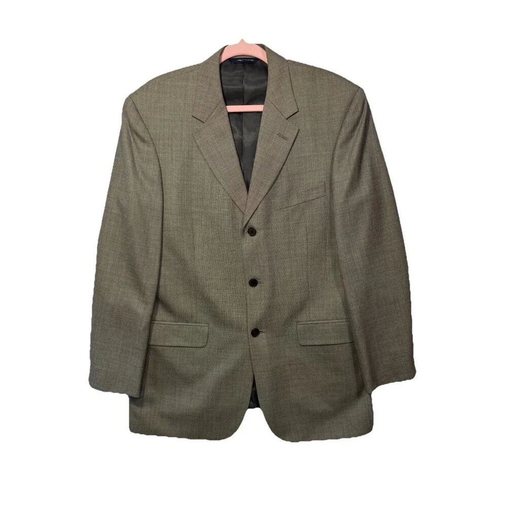 Brooks Brothers Blazer Sport Coat Men's Size 40R Houndstooth Brown Tan